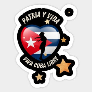 Patria Y Vida - Viva Cuba Libre Sticker